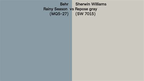 Behr Rainy Season MQ5 27 Vs Sherwin Williams Repose Gray SW 7015