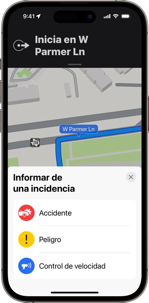 Informar sobre una incidencia en Mapas en el iPhone Soporte técnico