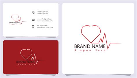 medical logo with business card template 2948007 Vector Art at Vecteezy