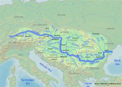 Danube River Location On World Map