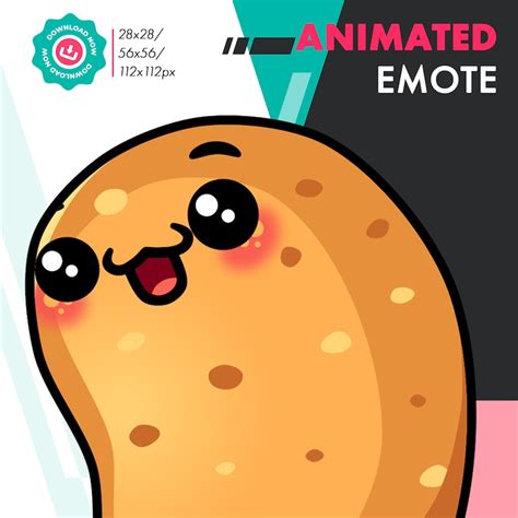 Animated Bobble Emote Cute Potato Wiggle Emote For Twitch Youtube