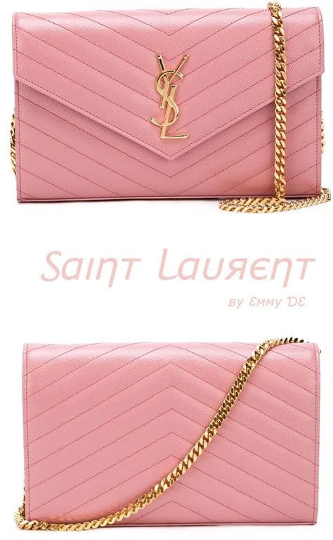 Emmy DE Saint Laurent Monogramme Pink Bag Matching Jewelry