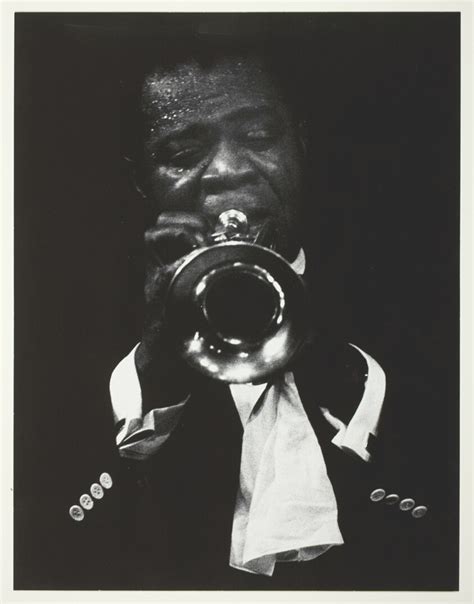 Louis Armstrong Playing the Trumpet, from the series "Jazz Street ...