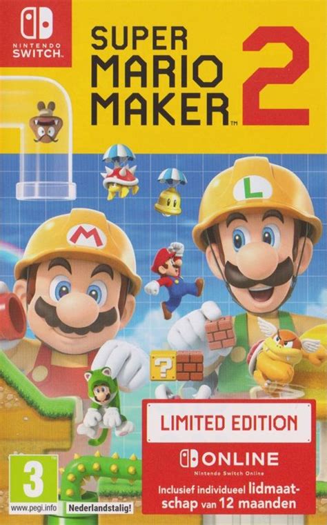 Super Mario Maker 2 Limited Edition 2019 Nintendo Switch Box Cover