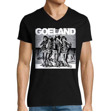 T Shirt Homme Col V Goeland Ramones