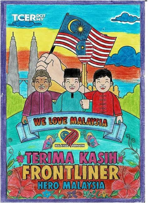 Contoh Lukisan Poster Hari Sukan Negara Demi Malaysia Pembakar