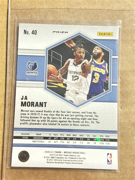 Panini Mosaic Ja Morant Orange Reactive Parallel Memphis