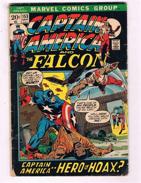 Captain America 153 VG Marvel Comic Book Bronze Age Falcon Avengers