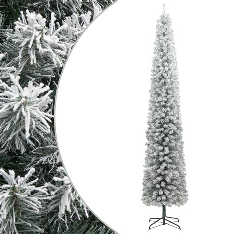 Weihnachtsbaum Schlank mit Ständer Beschneit 300 cm PVC Abisko