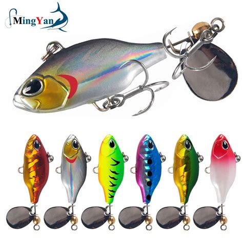 Pcs Rotating Metal Vib Vibration Bait Spinner Spoon Fishing Lures