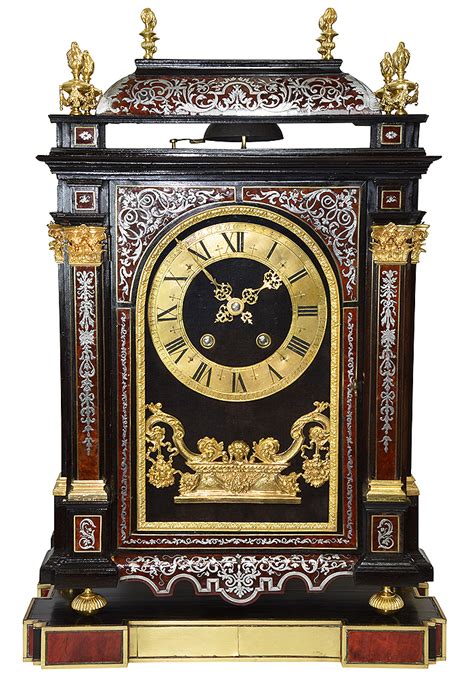 Xl Pendule Religieuse Avec Socle Style Louis Xiv Marqueterie