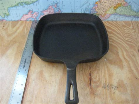 Wagner Ware Griswold Double Logo Square Skillet Etsy