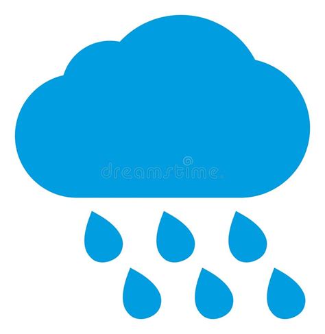 Imagen Plana Del Icono De Nubes De Lluvia Ilustraci N Del Vector