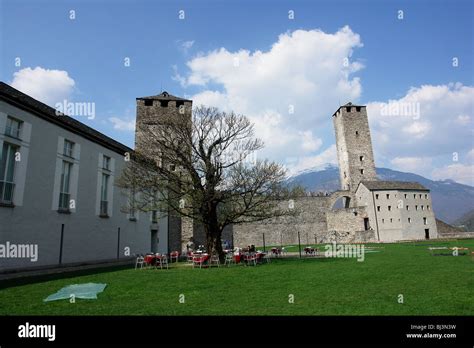 Big Castele Castello Grande Bellinzona Ticino Switzerland Stock