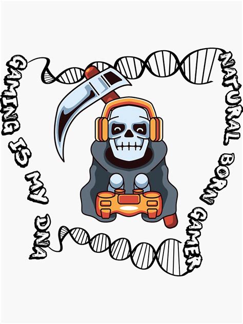 Natural Born Gamer Gaming Is My Dna Sticker For Sale By Finsmoker