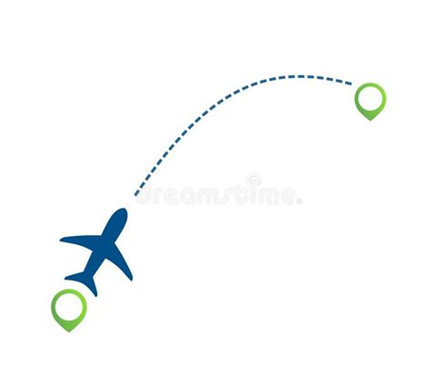 Airline Plane Flight Paths Travel Plans Map Stock Vector Illustration