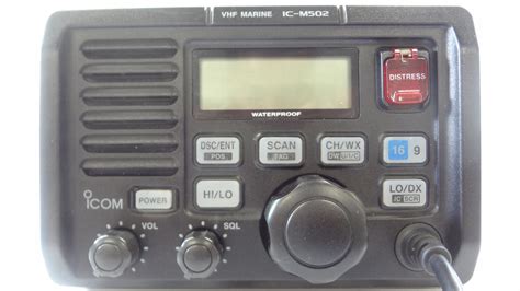 Icom Ic M Marine Two Way Vhf Radio Transceiver Unit W Icom Hm B