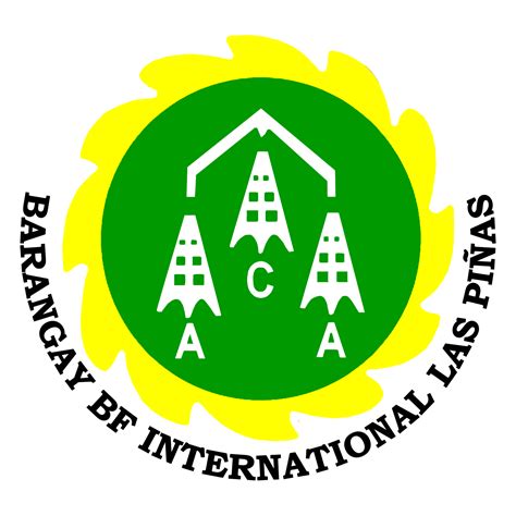 barangay bf international village logo transparent black font  png