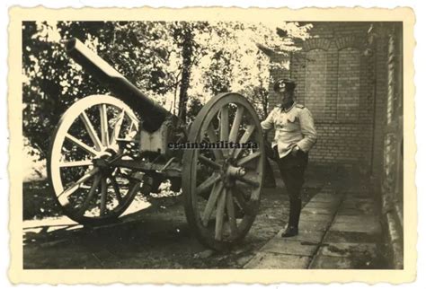 Orig Foto Soldat Mit Gesch Tz Kanone In Kaserne Neuhammer