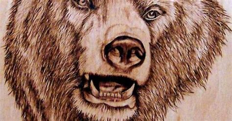 Grizzly Bear Pyrography By Danette Smith Wood Burning Ideas And