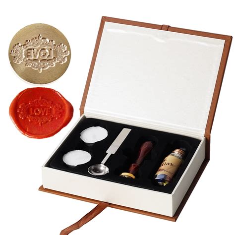 Stamp Seal Sealing Wax Kit/ Botanical Sealing Wax Stamp/brass Heads Wax ...