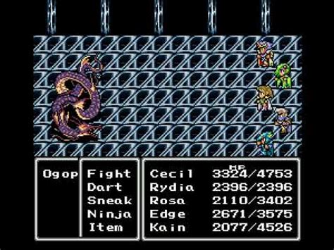 Final Fantasy Iv Snes Lunar Subterrane Ogopogo Youtube