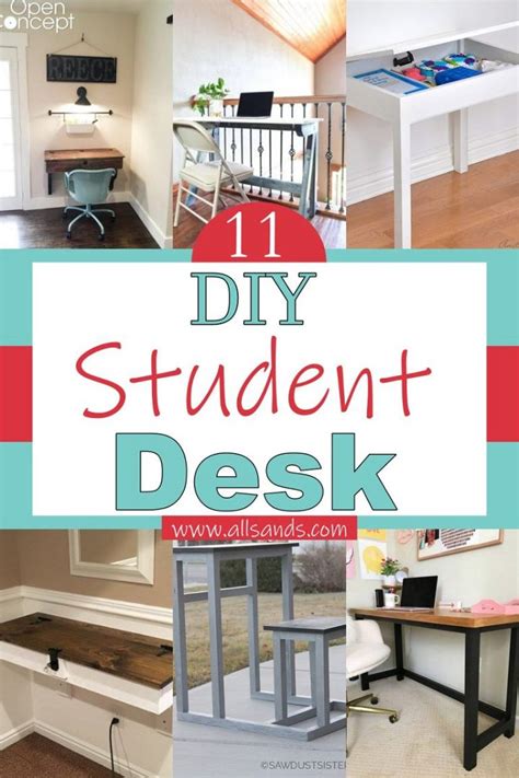 11 Diy Student Desk Plans Easy And Cheap All Sands