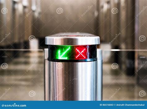 Automatic Security Gateway And Electronic Card Readerselective Focus
