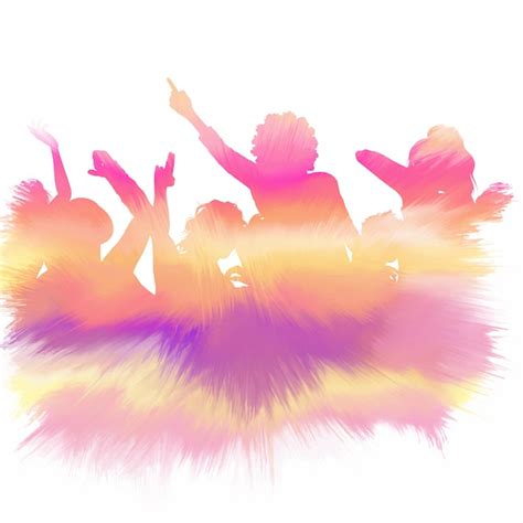 Free Vector | Silhouette of a party crowd