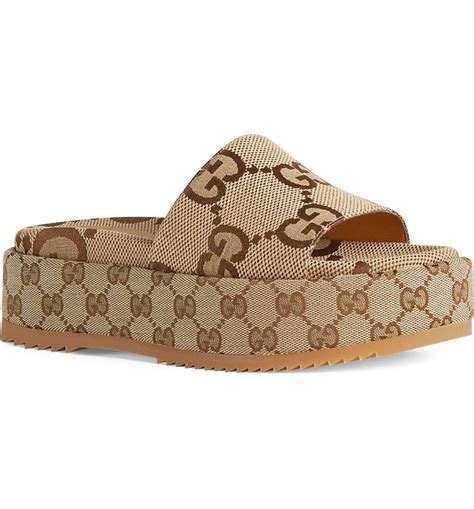 Gucci Angelina Gg Logo Platform Slide Sandal Women Nordstrom In