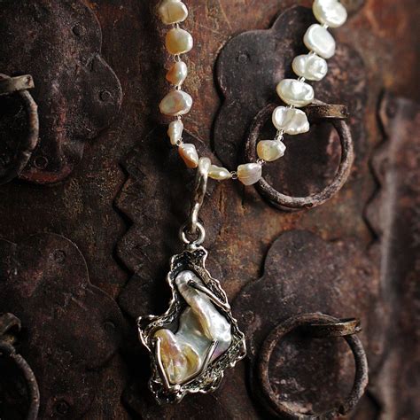 Fresh Water Pearl Necklace W Pearl Drop Pendant Pearl Drop Pendant