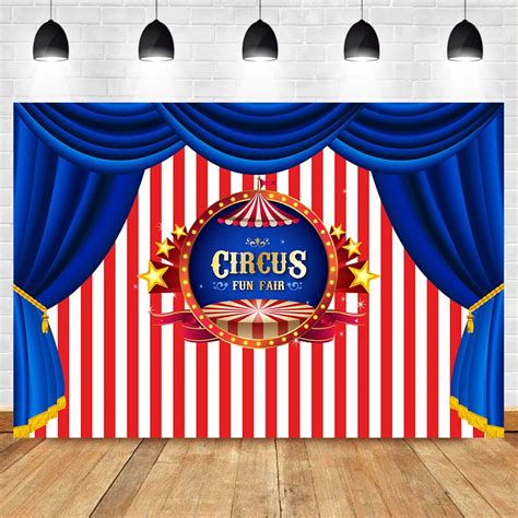 Neoback Circus Birthday Backdrop Circus Tent Carnival Photography