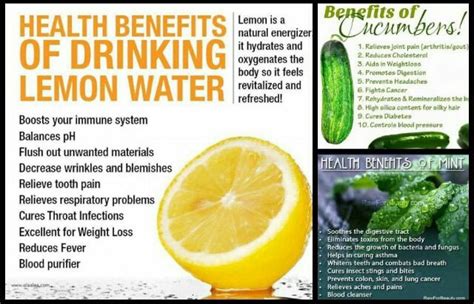 Lemon Cucumber Water Benefits