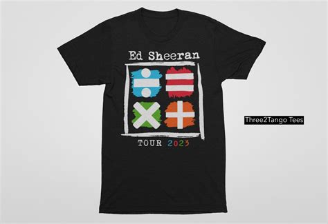 Ed Sheeran Mathematics Tour 2023 T Shirt Math Signs Three2tango Tees