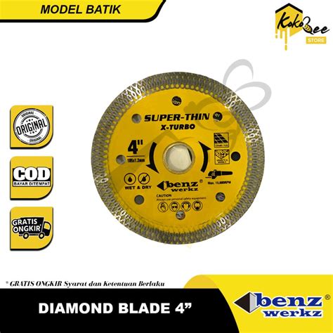 Jual Mata Potong Keramik Mm Batik Diamond Blade Turbo Basah