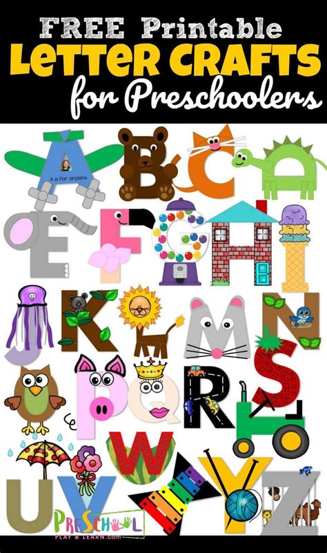 Uppercase and Lowercase Letter Crafts | Alphabet activities preschool ...