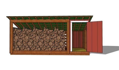 X Cord Firewood Shed With Storage Roof Plans