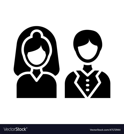 Couple Glyph Icon For Personal And Commercial Use Vector Image