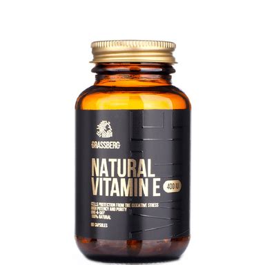 Натурален Витамин Е 400IU х60 капсули Grassberg