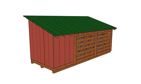 Cord Firewood Shed With Storage Back View Myoutdoorplans