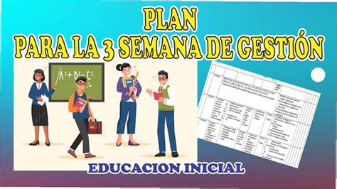 Plan De Trabajo Para La 3 Semana De GestiÓn Educacion Inicial Mundo Inicial