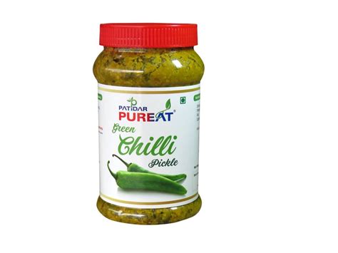 Patidar Pureat Sour And Spicy Green Chilli Pickle Packaging Type Box