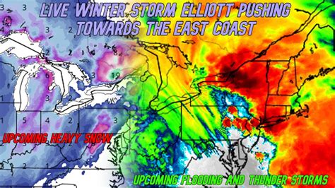 Live Winter Storm Elliott Pushing Up The East Coast Youtube