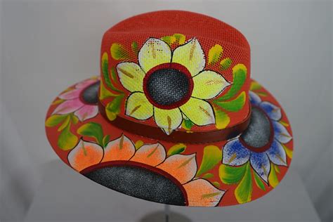 Sunflower Hand Painted Hat Darlenes Artesanias Boutique