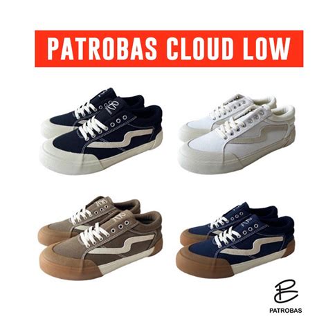 Jual Patrobas Low Cloud Black White Off White Navy Olive Shopee Indonesia