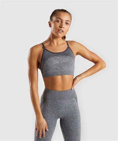 Gymshark Flex Strappy Sports Bra Charcoal Marldusky Pink 2 Strappy Sports Bras Sports Bra