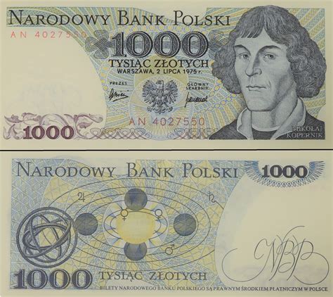 Banknot 1000 zł 1975 rok Banknoty PRL Numizmatyczny