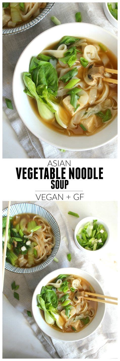 Asian Vegetable Noodle Soup Food And Drink