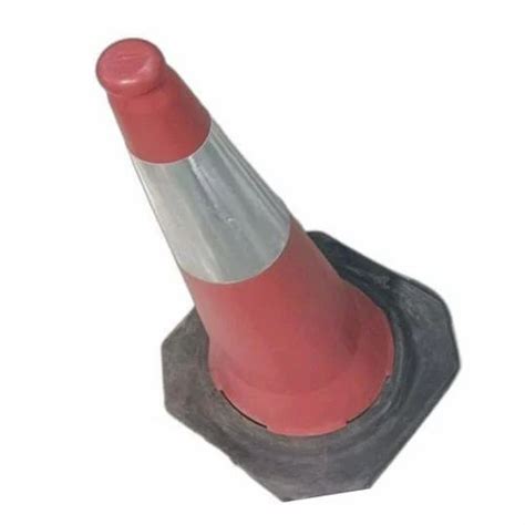 Red Black And White PVC Traffic Road Safety Cone 1 2kg At Rs 420 In