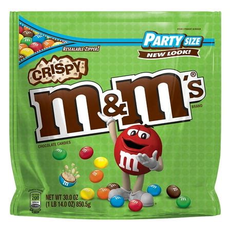 M&M's, Crispy Chocolate Party Size Candy, 30 Oz - Walmart.com